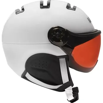 Lyžařská helma se štítem Kask Piuma-R Chrome Photo White/Silver