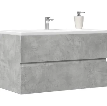 Koupelnový nábytek vidaXL Skříňka pod umyvadlo betonově šedá 90x38,5x45 cm dřevotříska