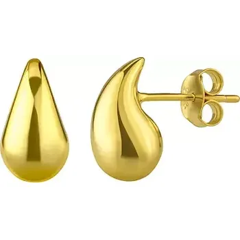 Náušnice Stříbrné náušnice kapky Sperancie 7 mm pozlacené 18kt žlutým zlatem LPS0226E6GP