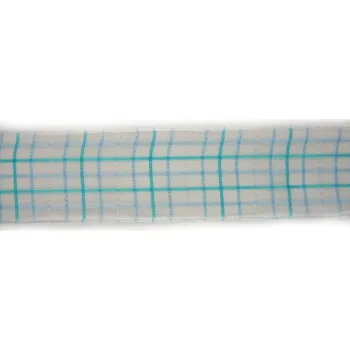 Stuha Kostková stuha s monofilem a drátem, 40 mm, modrá