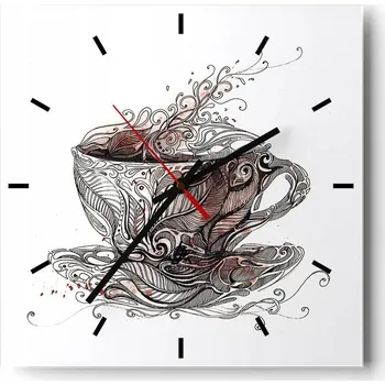Hodiny Velké nástěnné hodiny 40x40 Abstrakce Skleněné tiché hodiny