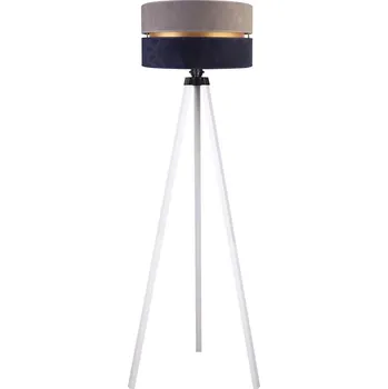 Lampička Duolla - Stojací lampa DUO 1xE27/60W/230V pr. 44 cm šedá/modrá/bílá