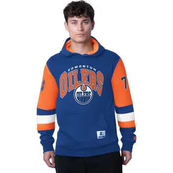 Pánská mikina Starter Pánská mikina Edmonton Oilers NHL END ZONE Fleece Hoodie Velikost: XL
