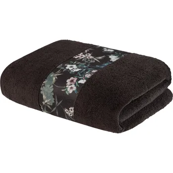 Osuška LIVARNO home Froté osuška, 100 x 150 cm, 500 g/m2 (černá/bordura)