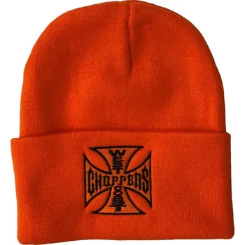Čepice WEST COAST CHOPPERS Kulich WESTCOAST CHOPPERS WCC OG ROLL-UP BEANIE DARK ORANGE