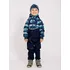 Chlapecká zimní kombinéza Unuo Mini batolecí softshellová kombinéza s fleecem modročerná/tučňáci, 86-92