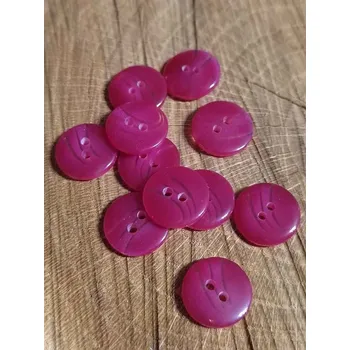 Knoflík Knoflík s průhlednými čarami růžový tmavě