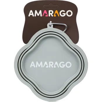 Miska pro psa Amarago silikonová skládací miska 1000ml šedá