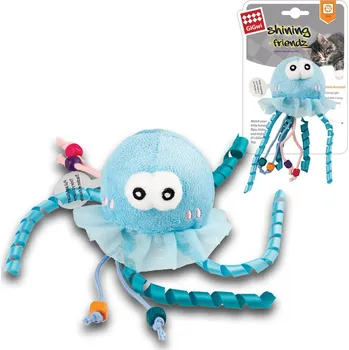 Hračka pro kočku GiGwi Shining Friendz medúza, LED a catnip