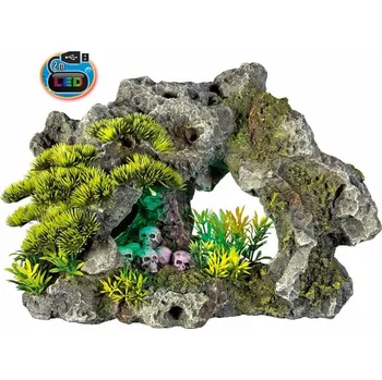Dekorace do akvária Nobby akvarijní dekorace skála s LED 30,2 x 18,5 x 20,8 cm