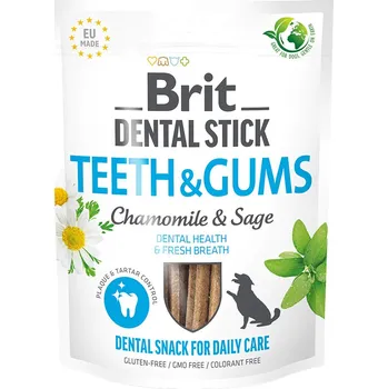 Péče o psí chrup Výhodné balení: 3x251g (7ks) Brit Dental Stick na zuby a dásně s heřmánkem a šalvějí pamlsky pro psy