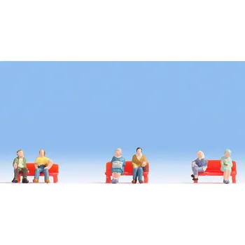 Modelová železnice Z - Sedící lidé, bez laviček / Noch 44203