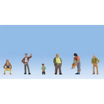 Modelová železnice H0 - Pauza na čůrání, 7 postaviček / NOCH 15561