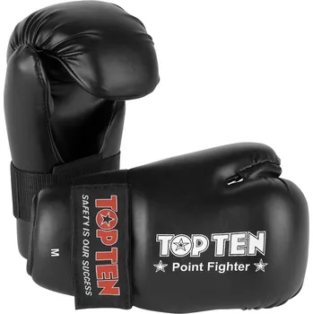 Boxerské rukavice Otevřené rukavice Top Ten Point Fighter - černá, 2165-9 XL