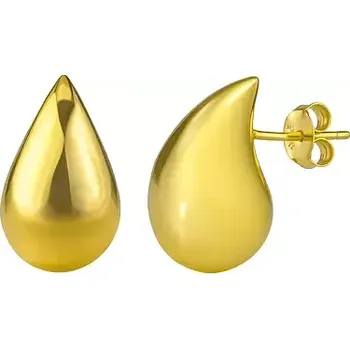 Náušnice Stříbrné náušnice kapky Sperancie 10 mm pozlacené 18kt žlutým zlatem LPS0226E10GP