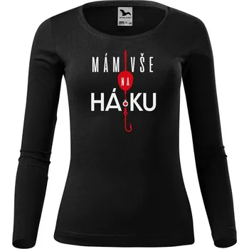 Dámské tričko DOBRÝ TRIKO Dámské bavlněné triko Mám vše na háčku Velikost: 3XL, Barva: Černá