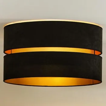 Duolla - Stropní svítidlo DUO 1xE27/40W/230V pr. 40 cm černá/zlatá