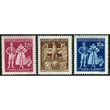Poštovní známka Protektorát Čechy a Morava (1944) č. 113 - 115 ** B.ü.M - 5. výročí vzniku Protektorátu