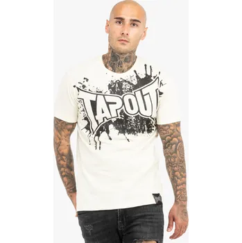 Pánské tričko Pánské triko TAPOUT SPLASHED - ecru/černé - 940020_4506 Velikosti: XL