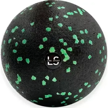 Masážní míček Line Sport - 12 cm - černo-zelená