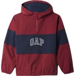 Chlapecká bunda GAP NYLON ANORAK XL Vínová, Tmavě modrá, Bílá