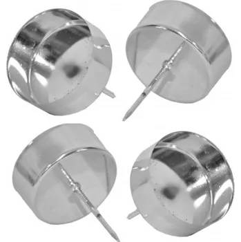 Obal na květináč Bodec pod čajové svíčky 4x6 cm - stříbrný - 4 ks