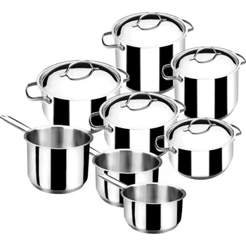 Sada nádobí Set nerezových hrnců BASIC 8 ks