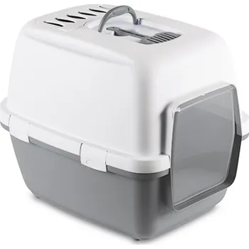 Toaleta pro kočku Stefanplast Toaleta pro kočky Cathy Comfort, krytá, 58 x 45 x 48 cm, kamenně šedá