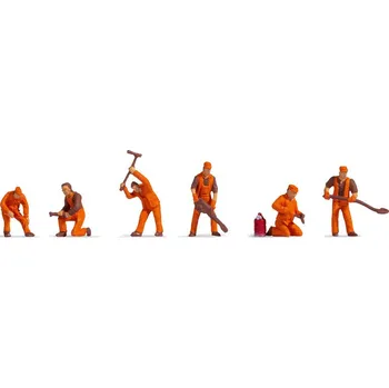 TT - pracovníci u kolejí, 6 figurek / NOCH 47012