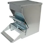 Krmítko nášlapné pro drůbež jednostranné, pozink, 20 cm