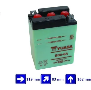 Motobaterie Diverse / Import Motobaterie YUASA 6V/13Ah - B38-6A (bez náplně)