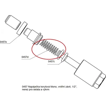 napáječka pro hospodářská zvířata MONOFLO GmbH & CO.KG. Pružinka k napáječce 0457