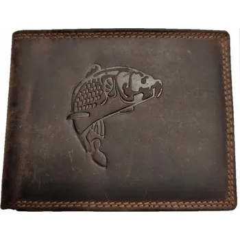 Peněženka Kožená hnědá peněženka kapr