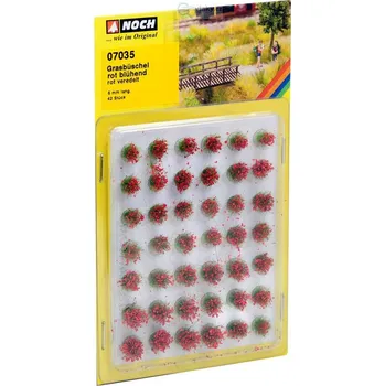 Modelová železnice Travní trsy, kvetoucí - červené / NOCH 07035