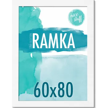 Rám na obraz RÁMEČEK 60x80 RÁMEČEK NA FOTKY 60x80 Rám rámeček bílý bílé MDF na fotky