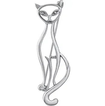 Šperkovnice Stříbrná brož kočka Pretty - 6 cm PRM10196