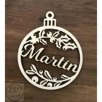 Vánoční ozdoba Dřevěná vánoční ozdoba se jménem 5