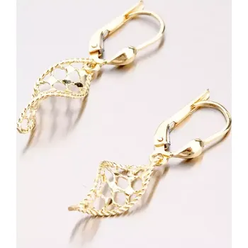 Náušnice Dámské náušnice žluté zlato 585 visací 42-3061