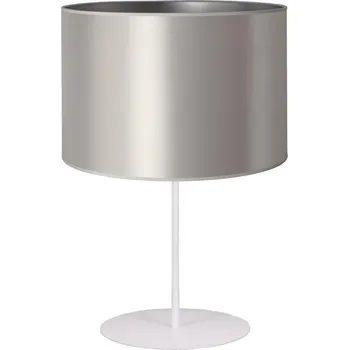 Lampička Duolla - Stolní lampa CANNES 1xE14/15W/230V pr. 20 cm stříbrná/bílá