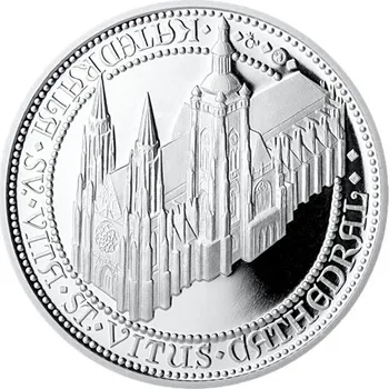 Stříbrná medaile Doba Karla IV. - Katedrála sv. Víta proof