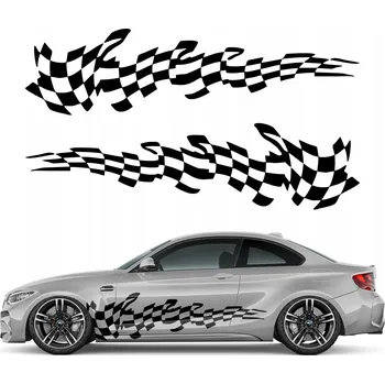 Samolepicí dekorace na vozidlo 2x SAMOLEPKA na auto MOTIV PRUHY VLAJKA 44x170 cm