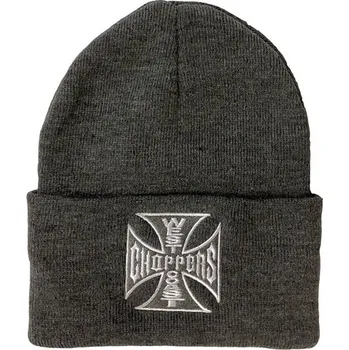 Čepice WEST COAST CHOPPERS Kulich WESTCOAST CHOPPERS WCC OG ROLL-UP BEANIE GREY MELANGE