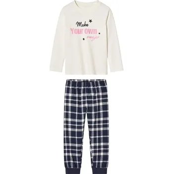 lupilu® Dívčí flanelové pyžamo (110/116, bílá)
