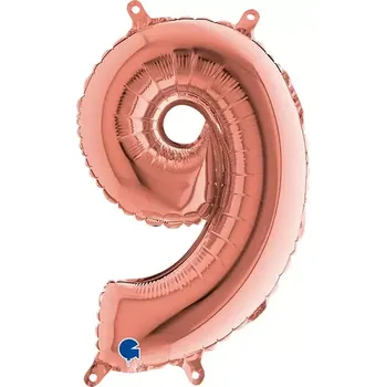 Balónek balónik,balóniky,číslice,rosegold,8