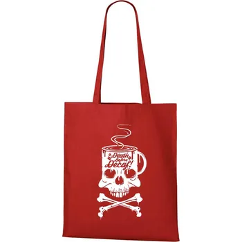 DOBRÝ TRIKO Bavlněná taška s potiskem Decaf Barva: Červená
