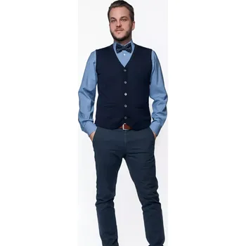 Pánská vesta Pánská vlněná vesta Merino Modrá S