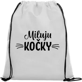 Vak na záda - Miluju kočky Bílá