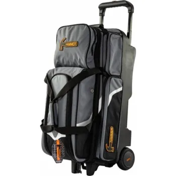 Taška na bowlingovou kouli TAŠKA NA 3 KOULE NA KOLEČKÁCH DELUXE BÍLÁ