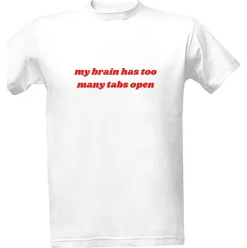 Tričko s potiskem Tired brain pánské