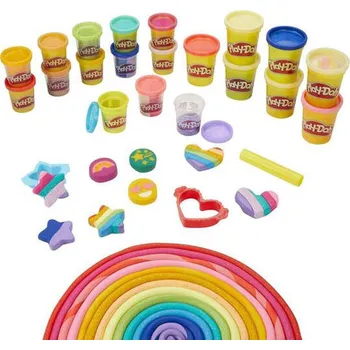 Výtvárné potřeby Hasbro Třpytivá plastelína Play-Doh 21 barev + formičky